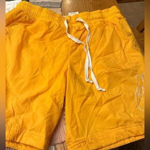 Nike Men’s Gold Size L Swim Trunk Short. Draw String